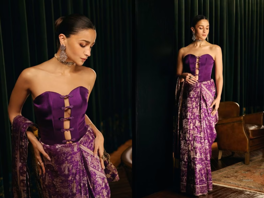 Purple Silk Saree